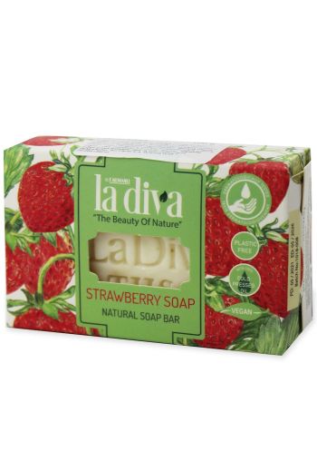 La Diva  strawberry natural soap 100g
