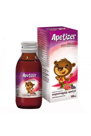 Apetizer junior syrup  for children over 3, raspberry-currant flavor, 100 ml /Apetizer Junior syrop dla dzieci powyżej 3. roku życia, smak malinowo-porzeczkowy, 100 ml