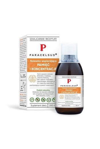 Nalewka Paracelsusa Pamiec i Koncentracja 200ml/Tincture supporting memory and concentration