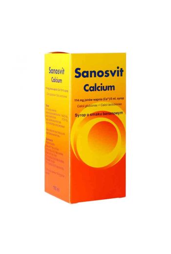Sanosvit calcium 150ml smak bananowy