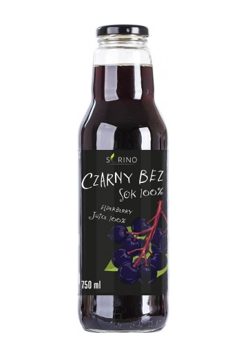 Elderberry Juice 100%/Sok z czarnego bzu 750ml - Sorino